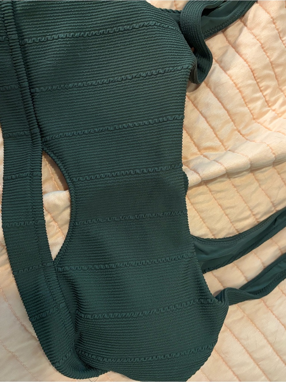 aerie Ribbed Scoop Women’s Bikini Top in Olive - Picture 9 of 9
